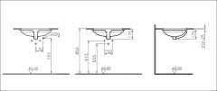 VitrA 7011B003-5300 Metropole Tezgah Altı Lavabo,  Fresh Özellikli (Autoclean), 55 cm