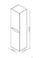 Lineart Enjoy Boy Dolabı Antrasit meşe