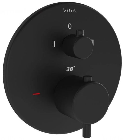 VitrA A4267136WTC Origin Ankastre Termostatik Banyo Bataryası Mat Siyah