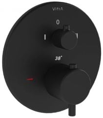 VitrA A4267136WTC Origin Ankastre Termostatik Banyo Bataryası Mat Siyah