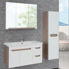 Lineart Enjoy 90 cm Banyo Dolabı + Dolaplı Ayna
