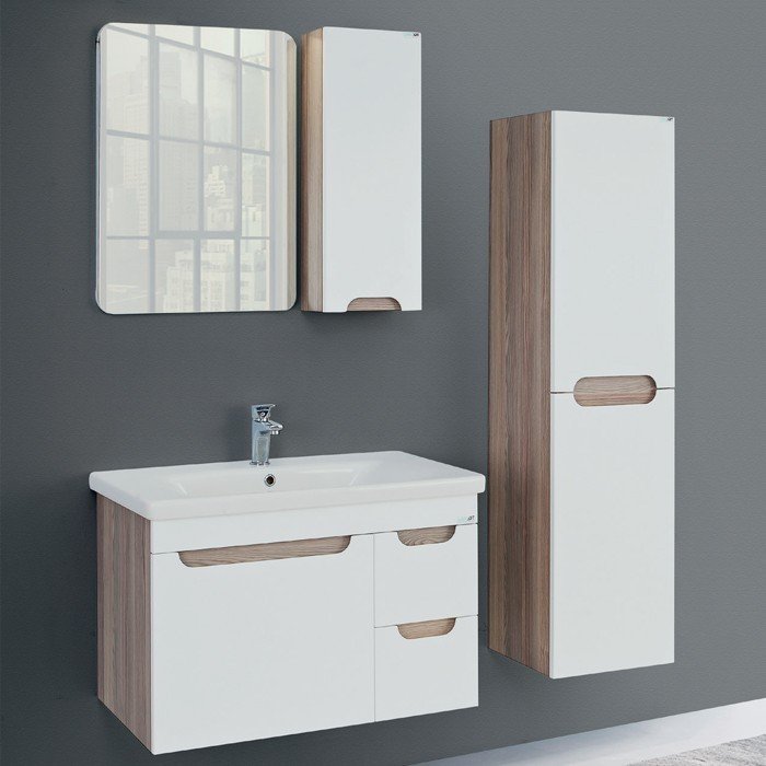 Lineart Enjoy 81 cm Banyo Dolabı + Dolaplı Ayna