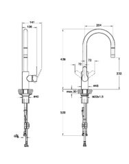 Artema A42153 Inox Pull-Down Eviye Bataryası