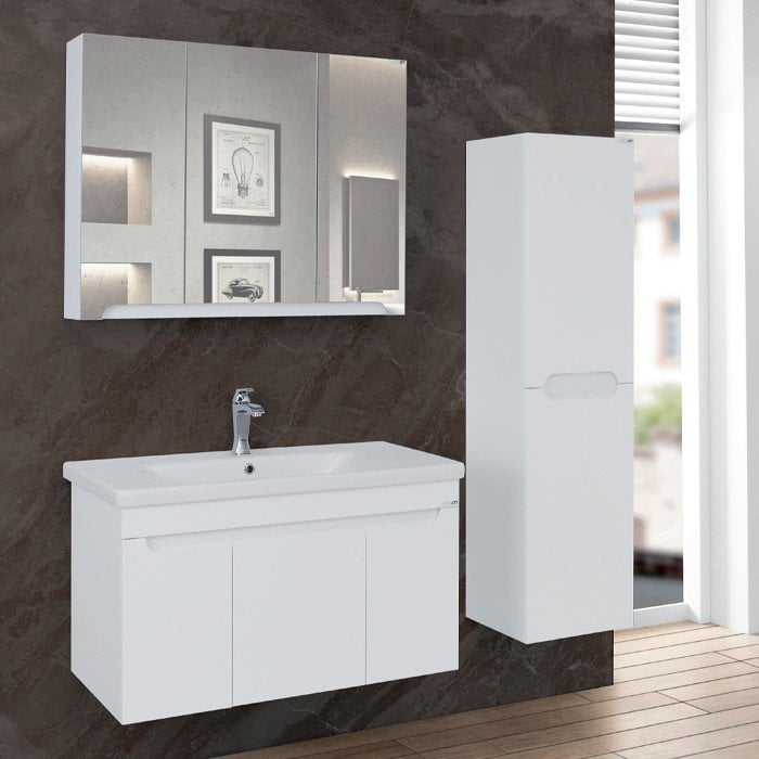 Lineart Enjoy 90 cm Banyo Dolabı + Dolaplı Ayna