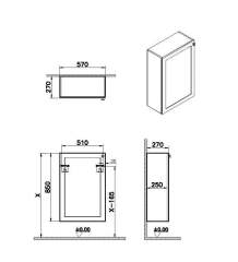 Vitra Root Classic 68577 Alt Ünite, 55 cm, Dar, Mat Grafit, Sol