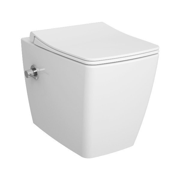 VitrA 7670B003-1584 Metropole Rim-ex Dtd Yerden Tek Klozet 54 cm Beyaz Entegre Ara Musluklu