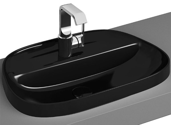 VitrA 5696B483-0041 Frame TezgahÜstü Lavabo Mat Siyah 57cm