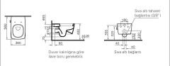 VitrA 5676B003-7211 Metropole Asma Klozet Parlak Beyaz Termostatik Entegre Ara Musluklu