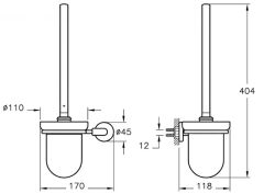 Vitra A44790 Minimax Tuvalet Fırçalığı, Krom