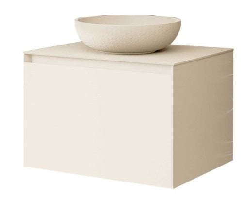Lineart Royal Cırcle 600 Banyo Dolabı + Ledli Ayna Bej
