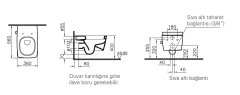 VitrA 5676B003-7212 Metropole Asma Klozet Parlak Beyaz,  Fresh, Detarjan Hazneli, Termostatik Entegre Ara Musluklu