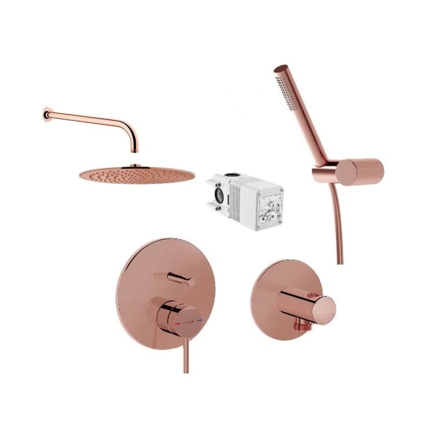 Vitra Origin Ankastre Banyo Bataryası Seti - Bakır