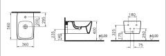 Vitra Metropole Asma Bide, Mat Beyaz, 56 cm