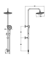 Vitra A4579836 Joy 3C Duş Kolonu Mat Siyah