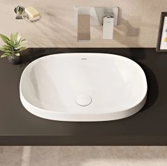 VitrA 5652B401-0016 Frame Tezgahüstü Lavabo Mat Beyaz 56 cm