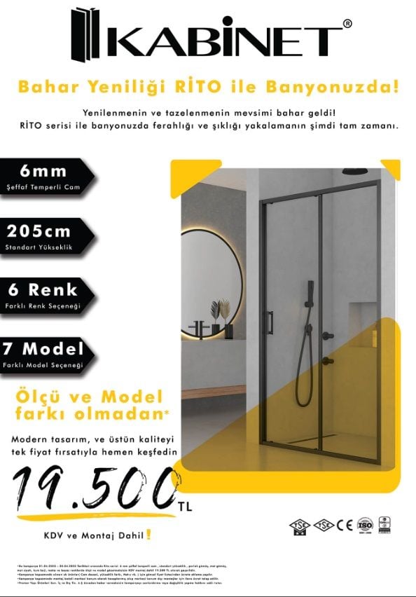 Kabinet Duşakabin Rito Serisi-Kampanya