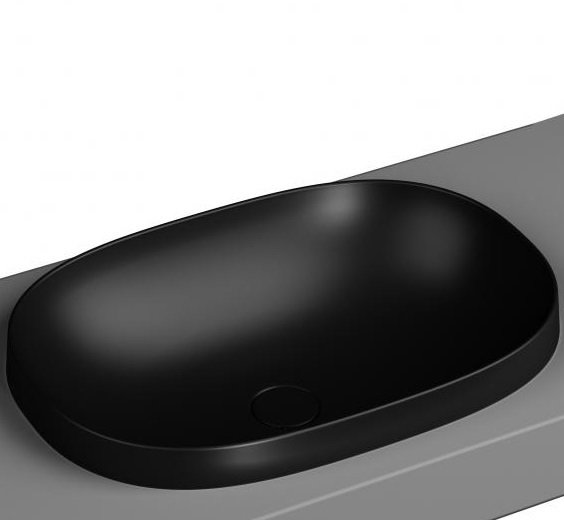 VitrA 5652B483-0016 Frame TezgahÜstü Lavabo Mat Siyah 56 cm