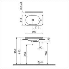 Vitra 5689b003-0029 Nest Trendy Dar Lavabo 60cm Beyaz