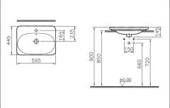 Vitra 5685b003-1072 Nest Trendy Led Işıklı Tezgah Üstü Lavabo 60 Cm Beyaz