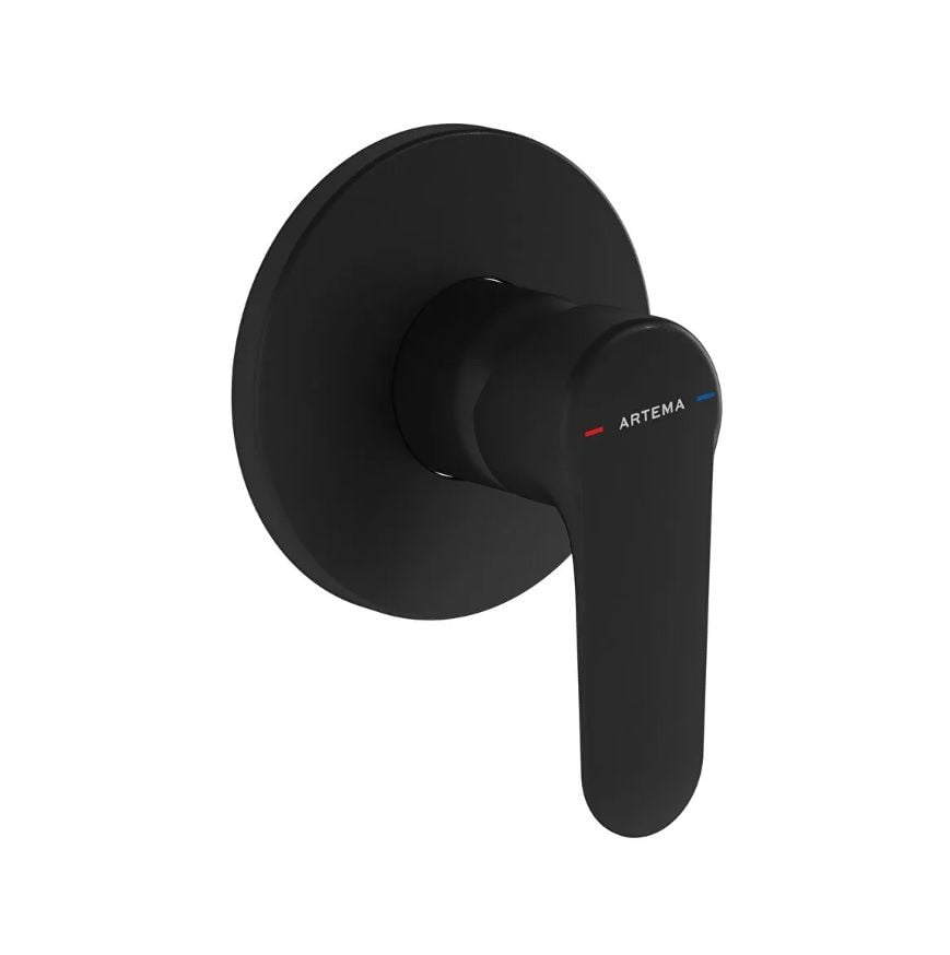 Artema Root Round A4272836 Ankastre Duş Bataryası, Sıva Üstü, Mat Siyah