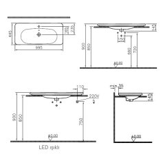Vitra 5687b003-0001 Nest Trendy Tezgah Üstü Lavabo 100 Cm Beyaz