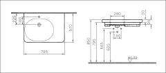 Vitra 5966b003-0001 Nest Trendy Asimetrik Tezgah Üstü Lavabo 80 Cm Beyaz