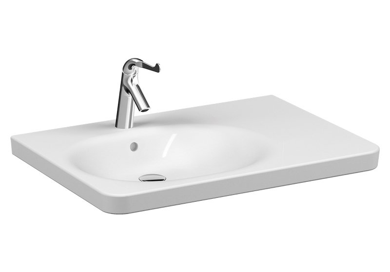 Vitra 5966b003-0001 Nest Trendy Asimetrik Tezgah Üstü Lavabo 80 Cm Beyaz