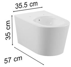 Vitra 5176b003-0559 Nest Rim-Ex Asma Klozet Beyaz, 57 Cm