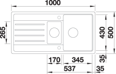 Blanco 522207 Legra 6 S Antrasit Silgranit Eviye