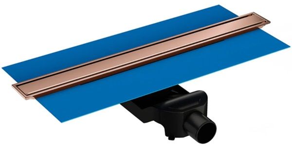 Vitra 59980551000 Eco Flow 40cm Duş Kanalı Yandan Çıkışlı Bakır