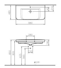 Vitra 5948b003-0001 Sento Etajerli Lavabo 100 Cm Beyaz