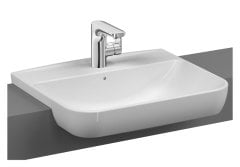 Vitra 5637b003-0001 Sento Yarım Tezgah Lavabo, 55 Cm Parlak Beyaz