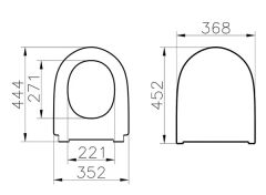 Vitra Nest  Quantum Flush Klozet Kapağı Yavaş Kapanır 230-003R009