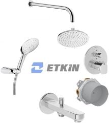 Artema Root Round A49279 Ankastre Termostatik Duş Seti Krom