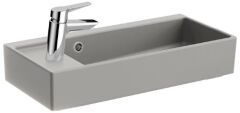 Vitra 7408B076-0028 ArchiPlan Dar Lavabo Sol Armatür Delikli 60 Cm M.Taş Gri