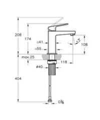 Artema A4372074 Minimax Square Lavabo Bataryası, Soft Altın