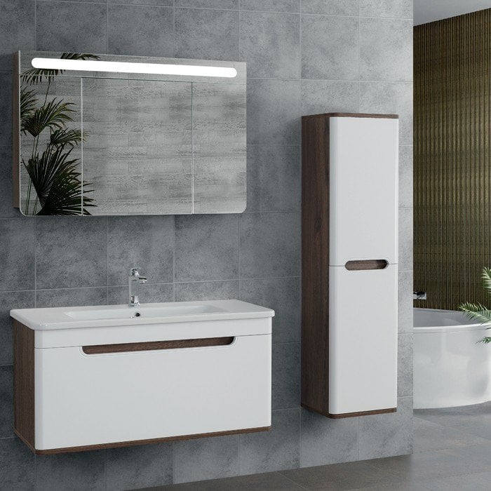 Lineart Wing 105 cm Banyo Dolabı + Ayna Dolaplı
