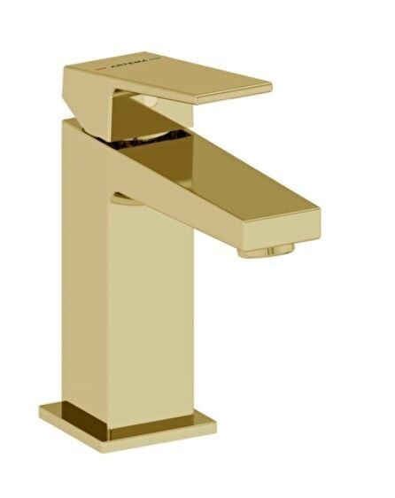Artema A4372274 Minimax Square Lavabo Bataryası Yüksek, Soft Altın