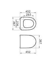Vitra 120-070-009 Sento Klozet Kapağı Parlak Siyah Slim