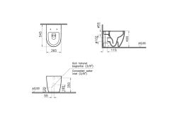 Vitra 7985b083-0090 Sento Rimex Dtd Yerden Tek Klozet 54 Cm Mat Siyah