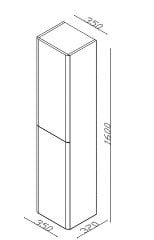 Lineart Efes Boy Dolabı Füme