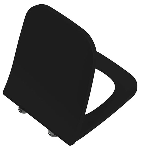 Vitra 191-483R009  İntegra Klozet Kapağı, Mat Siyah, İnce, Yavaş Kapanır