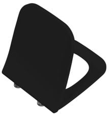 Vitra 191-483R009  İntegra Klozet Kapağı, Mat Siyah, İnce, Yavaş Kapanır