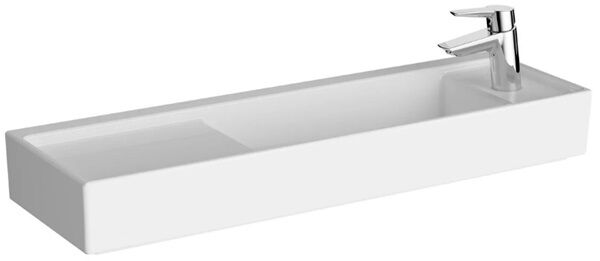 Vitra 7407B003-0294 ArchiPlan Dar Lavabo Sağ Armatür Delikli 90 Cm Beyaz