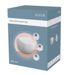 Vitra 7748b001-0559 Sento Rim-Ex (Kanalsız) Asma Klozet, 54 Cm, Mat Beyaz