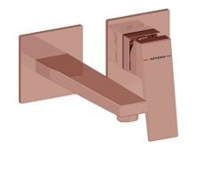 Artema A4359229 Minimax Square Ankastre Lavabo Bataryası Kısa Sıva Üstü, Soft Bakır