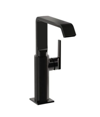 Vitra A4276539 Suit Çanak Lavabo Bataryası Parlak Siyah