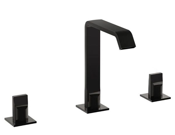 VitrA Suit A4278439 Ankastre Lavabo Bataryası Parlak Siyah 3 Delikli