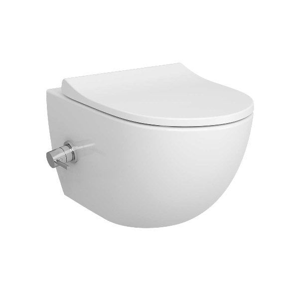 Vitra 4448b003-7211 Sento Asma Klozet, Kanallı, Termostatik Entegre Ara Musluklu, 54 Cm, Parlak Beyaz