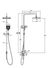 Artema A45919 Core Square 250 Duş Kolonu Krom